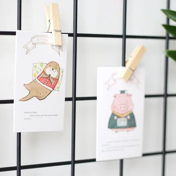 

multi-use 5.2*8cm 54pcs Mini Card cute animal words print Scrapbooking party invitation DIY Decor gift party card