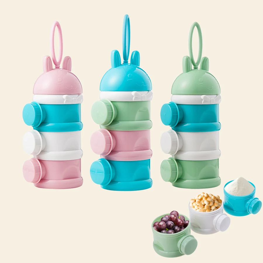 

3 Layers Cartoon Portable Baby Food Storage Box Child Milk Powder Boxes Baby Food Container Toddle Kids Formula Milk Container