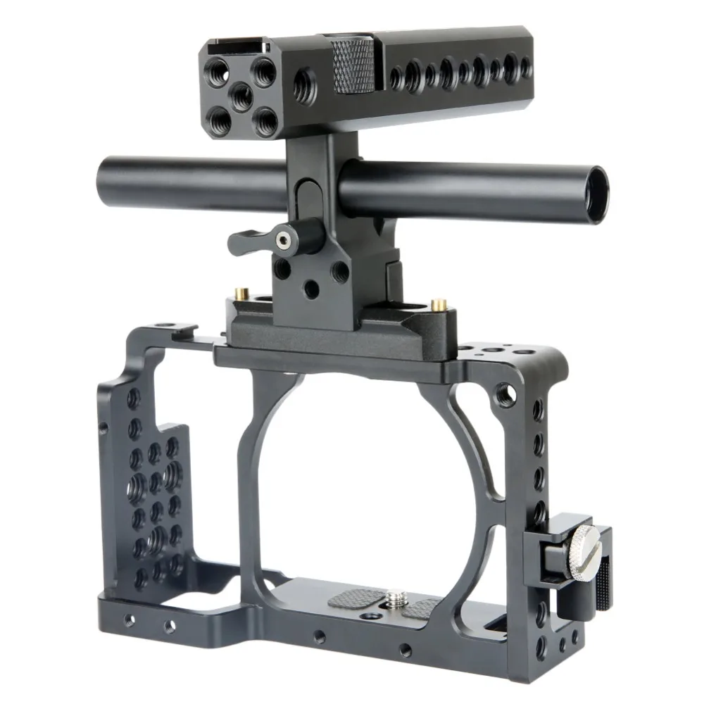 NICEYRIG для SONY A6400/A6000/A6300 DSLR камера клетка комплект с ручкой камеры Nato зажим для кабеля 15 мм стержень для сыра