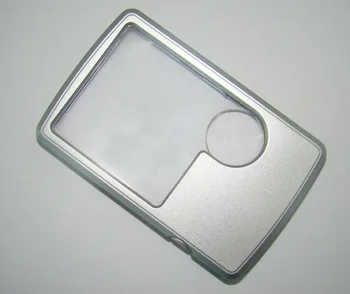 

200 sets New Arrival Portable 3X / 6X Credit Card Magnifier Glass with LED Illuminated