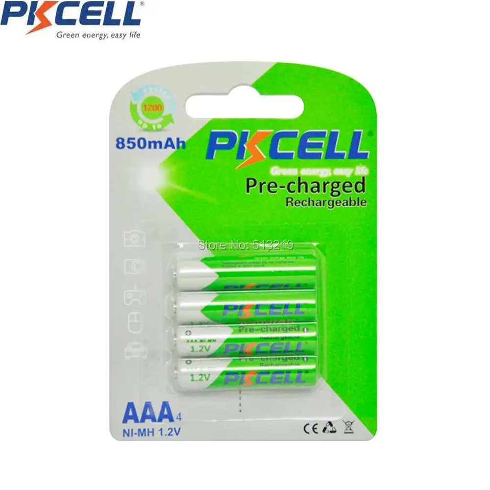 PKCELL 3A 1,2 V AAA 8 шт/2 упаковка NIMH LSD аккумуляторная батарея в 850mah aaa емкость батареи для дистанционного управления игрушки