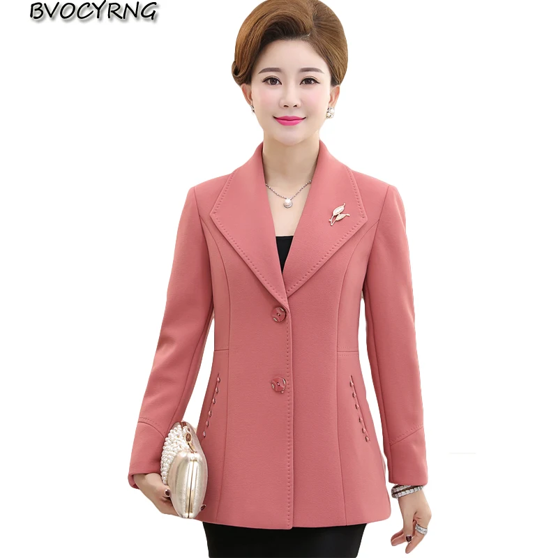 

New Autumn Winter Women Wool Coat 2018 Middle-age Female Woolen Outerwear Slim Plus Size XL5XL Women's Winter Coat K0038