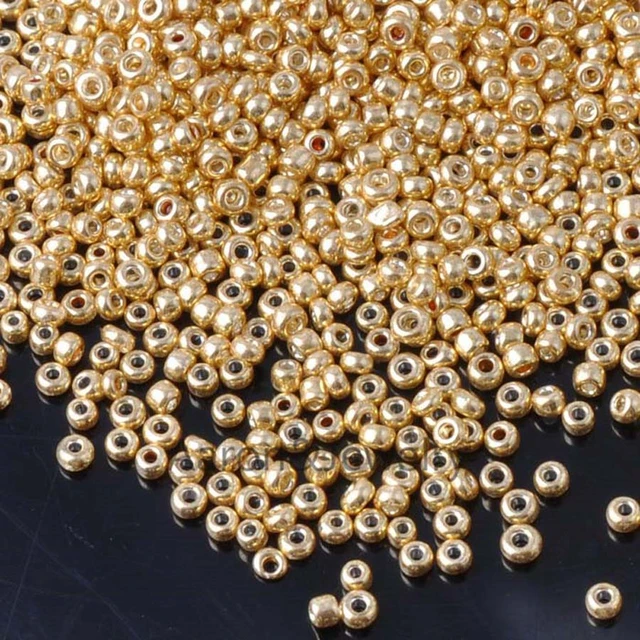 16g 1000pcs 2mm 12/0 Gold Golden Tone Color Loose Spacer Beads Cezch Glass  Seed Bead Handmade Jewelry Making DIY Garment Bead - AliExpress