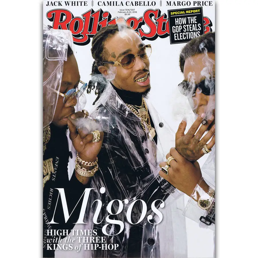 

S840 Migos Rap Hip Hop Music Group Rapper Star Wall Art Painting Print On Silk Canvas Poster Home Decoration