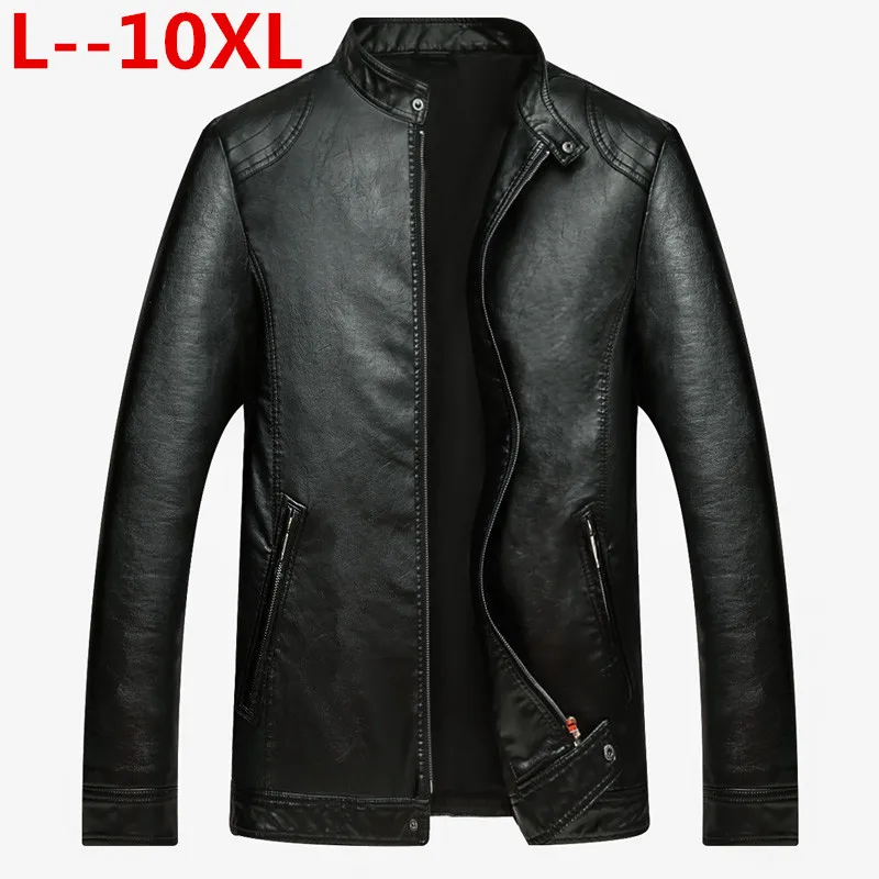 10XL 8XL мужская куртка из натуральной кожи весна и осень тонкий стоячий воротник короткий Дизайн мотоциклетная куртка из овчины мужская верхняя одежда