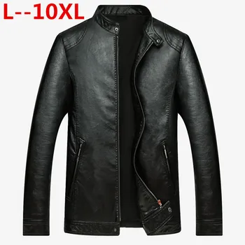 

10XL 8XL Male genuine leather jacket spring and autumn slim stand collar short design motorcycle sheepskin jacket men outerwear