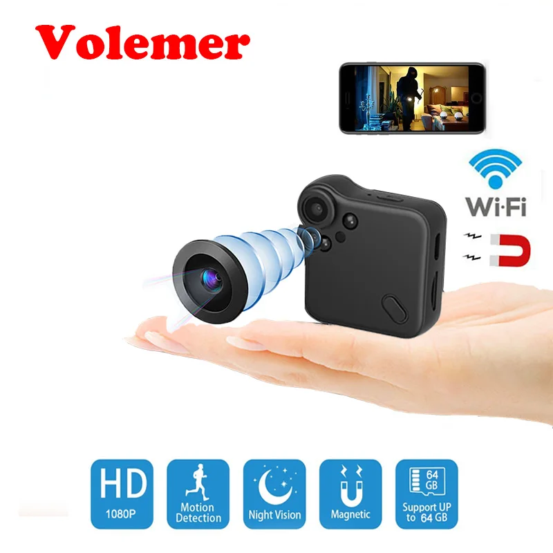 

Volemer C1s Mini Camera WIFI IP Camera HD 1080P Security Micro Cam Night Vision Motion Camcorder Voice Recording Mini DV Camera