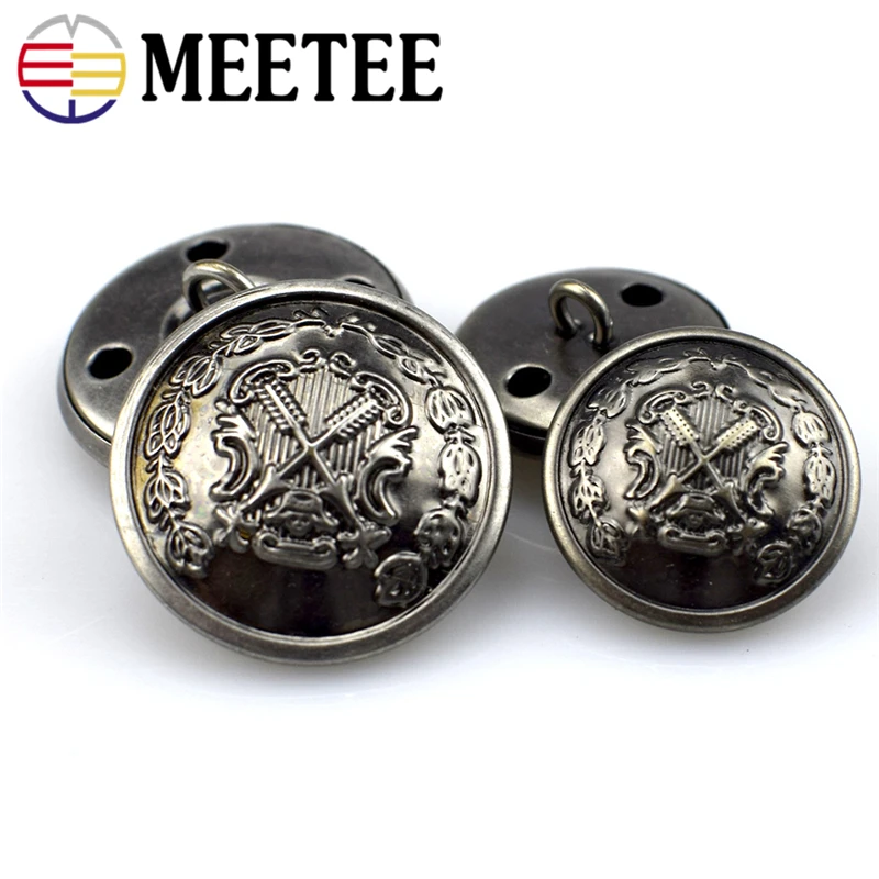 

copper monopoly swords leather coat sweater buckle double color ancient silver metal hand sewing button