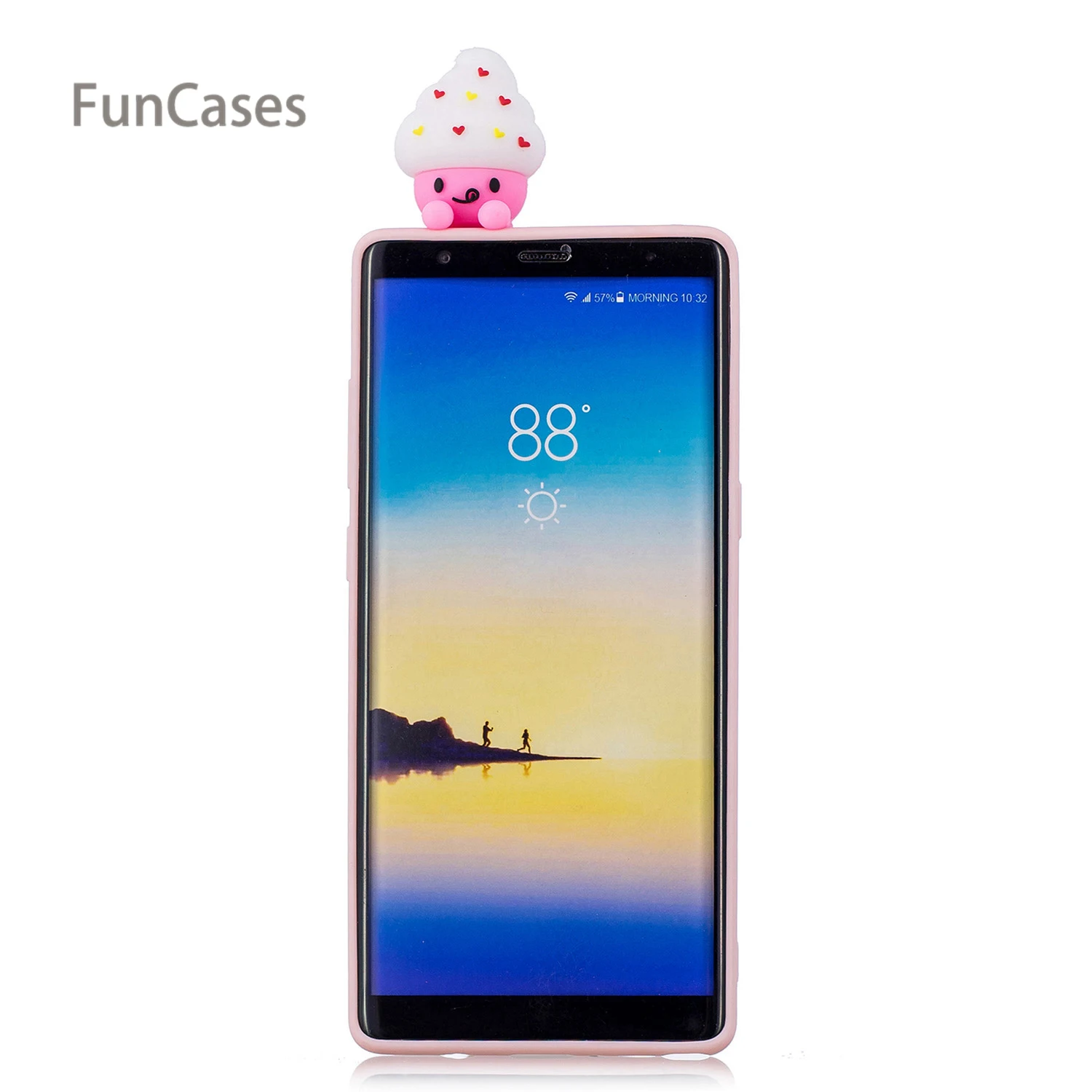 Красивый чехол для телефона с облаками СПС Aksesuar samsung Note 8 Мягкая силиконовая