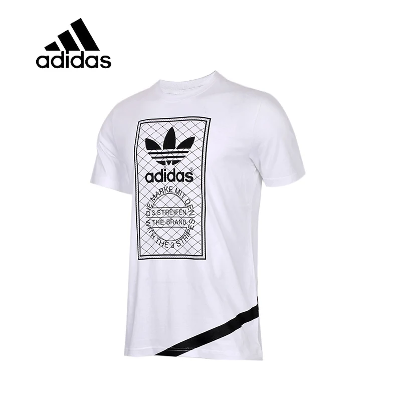 

Original New Arrival Authentic Adidas Mens T-shirts Short Sleeve Male White Leisure Sportswear Breathable Quick Dry Shirt