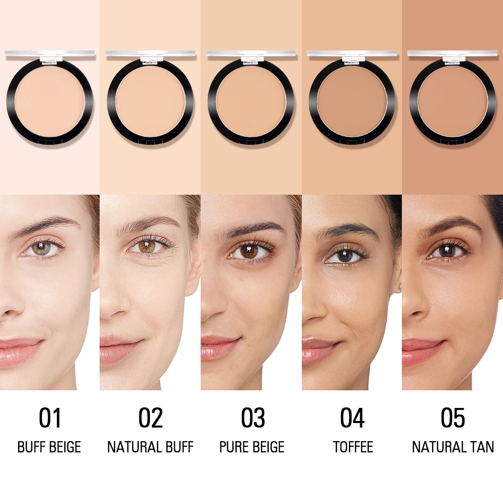 

SACE LADY Matte Compact Pressed Face Powder Concealer Lightweight Lasting Oil-control Loose Powder Foundation Makeup TSLM1