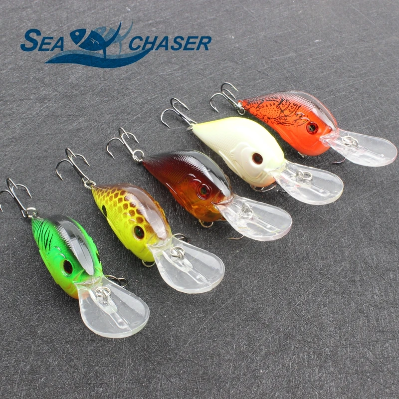  High Quality 5pcs 5 colors 9cm 10g Swim Fish Fishing Lure Artificial Hard Crank Bait topwater Wobbl