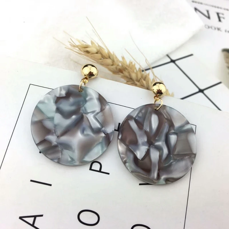 

Korean Fashion Vintage Jewelry Personality Geometric Round Stud Earrings For Women