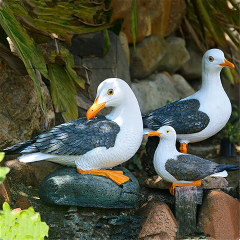 Colophony ремесла Microlandschaft украшения Имитационные птицы статическая модель Larus Canus предметы домашнего интерьера G936