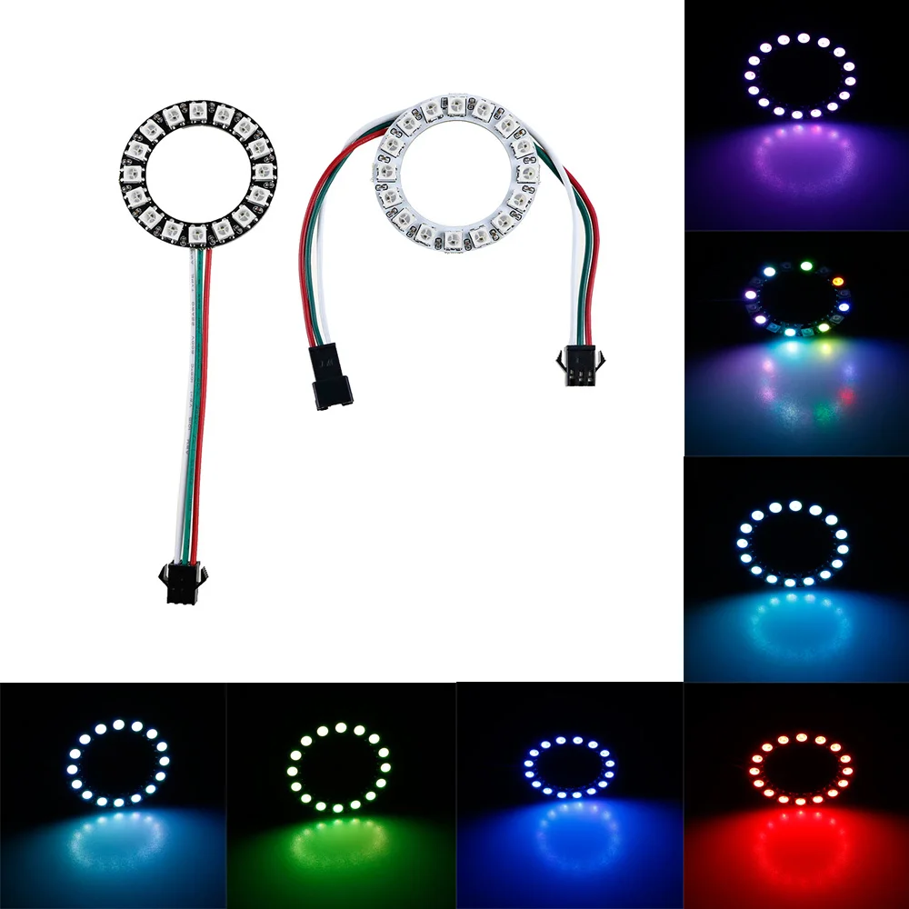 WS2812B DC5V 5050 RGB адресуемые модули полноцветные 16 светодиодных бит пиксельное кольцо