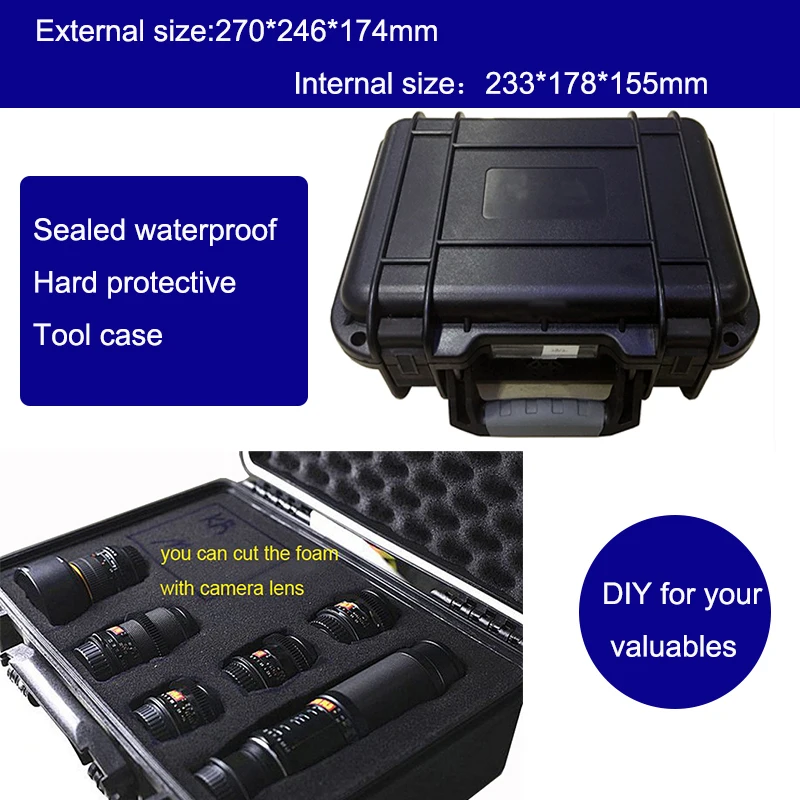 Tool case toolbox Impact resistant sealed waterproof equipment safety