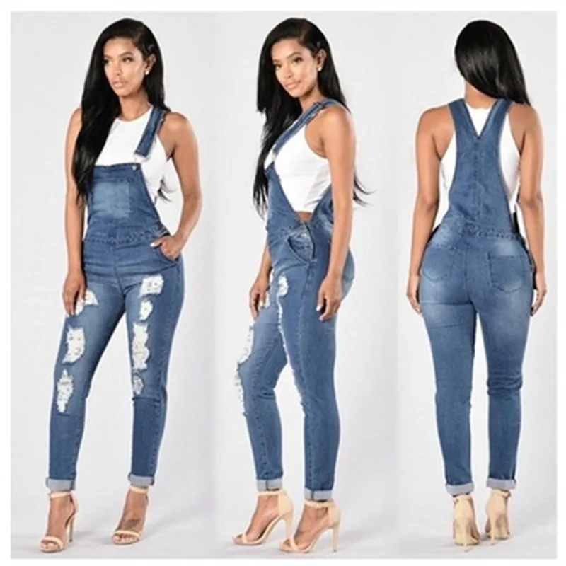 2019 Summer Womens Denim Jumpsuits Overalls Sexy Jeans ladies spring ...