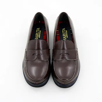 New Japanese Style College Student Shoes Cosplay Lolita Shoes for Women/Girl Fashion Black/Coffee Uniform Platform Shoes Coffee for Heel 28mm