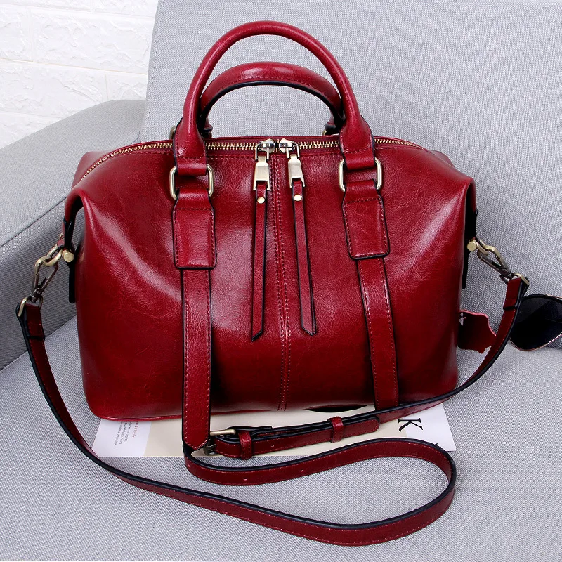ZENCY 2019 Mode Shopping Stijl vrouwen Tote Handtas Echt Olie Wax Koe Lederen Schouder Messenger Koeienhuid Tiener Tassen ZENCY 2019 Mode Shopping Stijl vrouwen Tote Handtas Echt Olie Wax Koe Lederen Schouder Messenger Koeienhuid Tiener Tassen