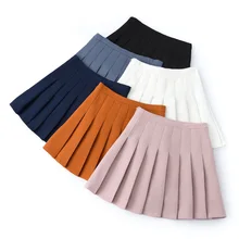 Новая мода плиссированные юбки высокая талия сексуальная Студенческая мини-юбка хорошая Студенческая килт с безопасными штанами универсальная бюст юбка для женщин