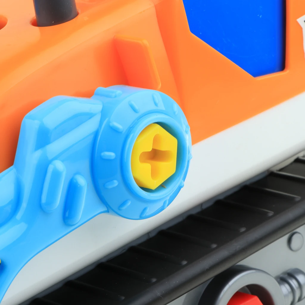 Take Apart Constructions Vehicles Toys - Assemble RC remote control Engineering Truck w/ Electric Drill Tool Kit Screwing Block
