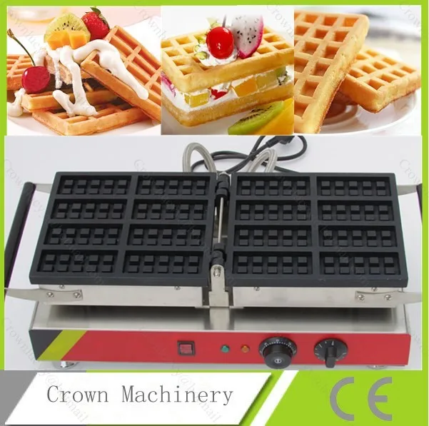 110v 220v Electric 8slice Turnable Rectangle Waffle Machine In