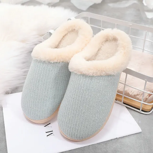 Women Indoor Cozy Super Soft And Comfortable Plush Fur House Slippers Shoes Woman (7)