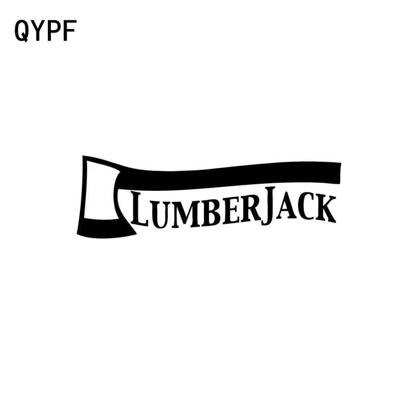 

QYPF 14cm*4.4cm LUMBERJACK Personality Vinyl Car Sticker Decals Black/Silver Accessories C15-0101