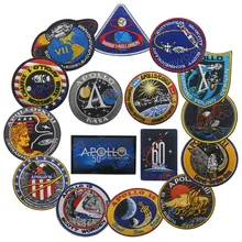 Jogo de remendo apollo 11, vintage, emblemas traseiras, colagem, eua, apollo, missão, conjunto de 1 7, 8, 9, 10 11 12 13 14 15 16 17