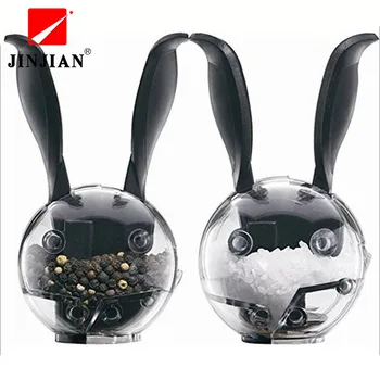 

JINJIAN Mini Pepper Grinder Plastic Ceramic core And Salt Spice Pepper Mill Lovely Kitchen Tool Salt Grinder