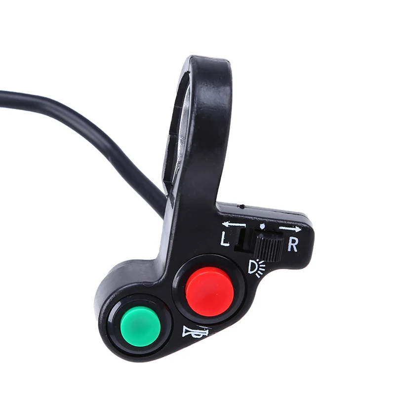 7/8" Universal Motorcycle Handlebar Switch Horn Turn Signal On/Off Button Switches Horn Lights