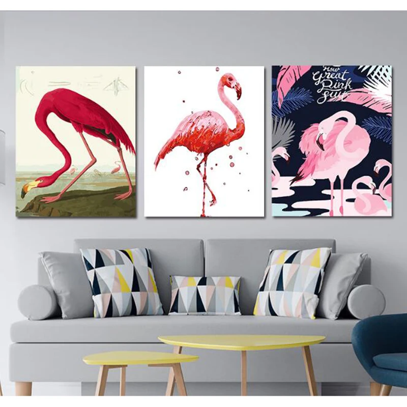 

3 Pcs/Set Oil painting calligraphy by numbers canvas brush figure drawing coloring by number flowers decor painting by numbers