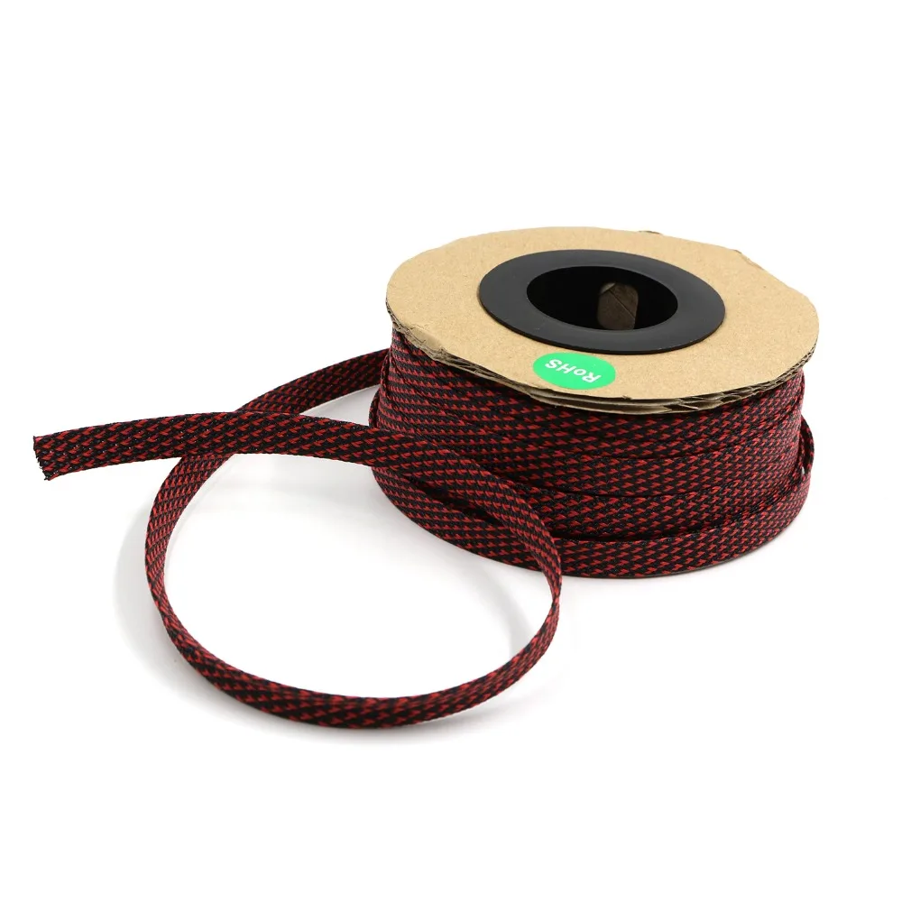 100ft 30m BlackRed 4 6 8 10 12 14 16 мм плетеная оплетка для домашних животных расширяемый рукав