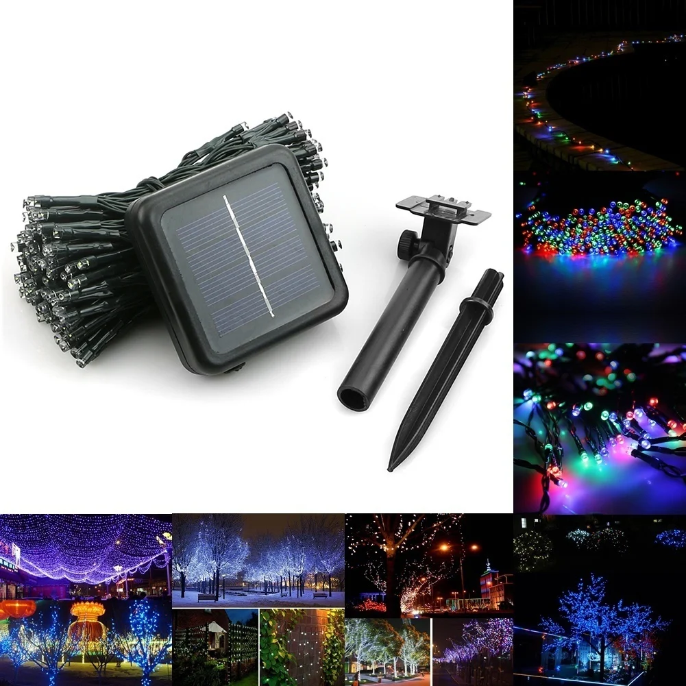 

LED Solar String lights 50/200Led Outdoor Solar Power Fairy Light String Lamp Party Halloween Xmas Wedding Solar Garden Light
