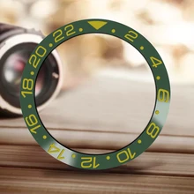 Запасные части часов, 38 мм зеленый керамический ободок подходит для 40 мм Sub автоматические часы