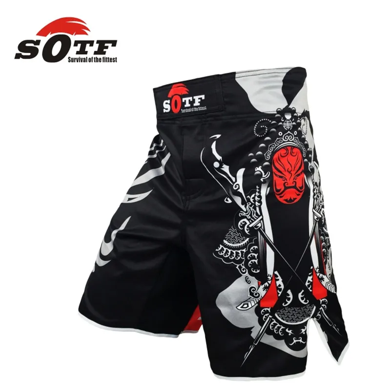 Мужские черные и синие шорты для бокса дышащие быстросохнущие muaythai Tiger Muay Thai mma
