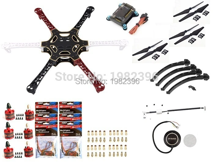 Diy Kit F550 Hexacopter Apm2 8 Fc Neo 7m Gps 9kv Motor Esc Simonk 30a Dji 9kv Kit F550esc Simonk 30a Aliexpress