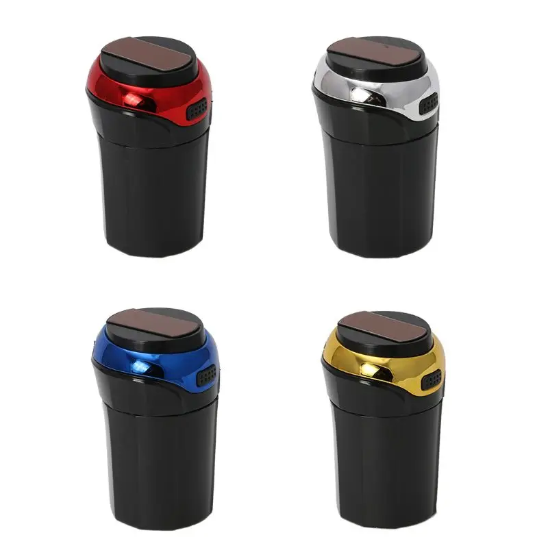 

3 in 1 Rechargeable Car LED Ashtray Car Trash Can Removable Cigarette Lighter LED Light for Car Cup Holder