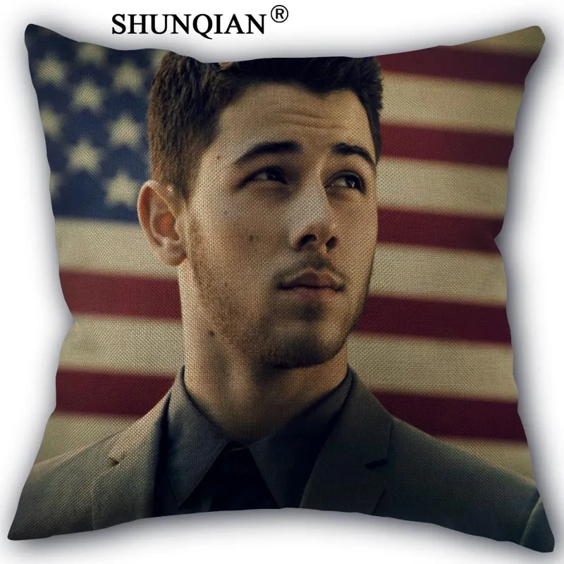 

Nick Jonas Pillowcase Cotton Linen Woven Pillowcase Custom Bedroom Pillowcase Decorative Pillow Cases Home Office Decorative