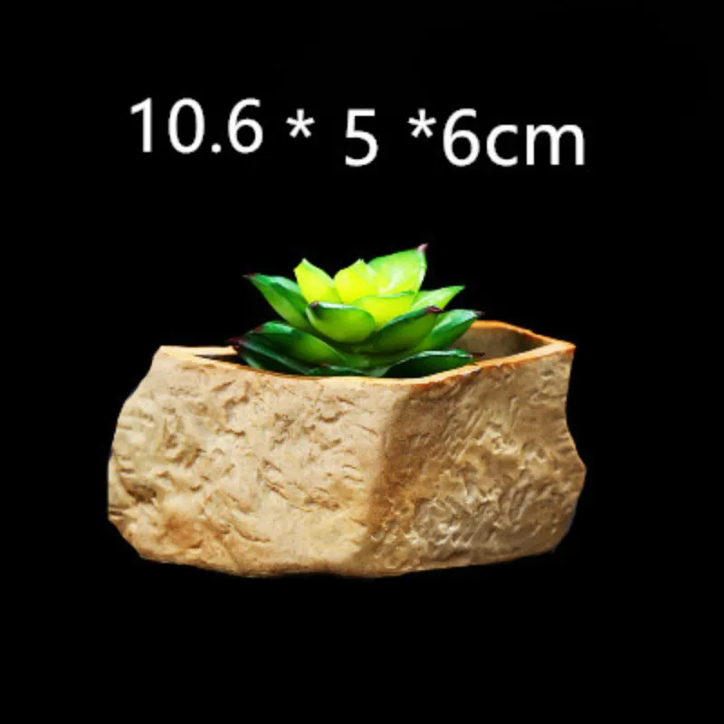 Rock Pot Mold for Concrete Clay Craft Stone Silicone Pot molds Handmade Cement planter mould