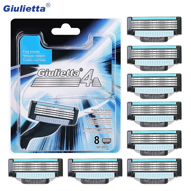 

Giulietta brand 4 men's sharp razor blade 8pcs/ manual four-layer scraper blade toolsmens razors