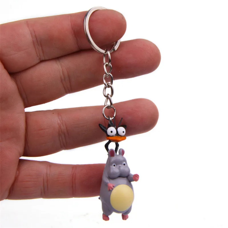 

1 Pc Anime Keychain Fly Mouse Keychain Car Cartoon Animal Key Chain Women Bag Charm Pendant Key ring Action Figure Toys