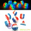 Bescon Glowing Polyhedral Dice 7pcs Set FRENCH KISS, Luminous RPG Dice Glow in Dark, DND Role Playing Game Dice 1