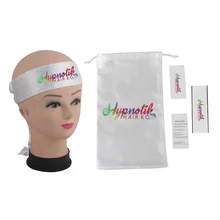 На заказ девственницы наращивание волос пучки упаковки атласная оберточная головная лента, сумки для хранения, бумажная бирка, самоклеющиеся наклейки-покрытие