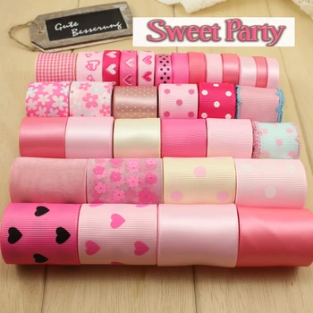 

craft Bows Satin Ribbon Polka Dot Ribbon solid Satin Craft Supplies crafts (pink mixed color)