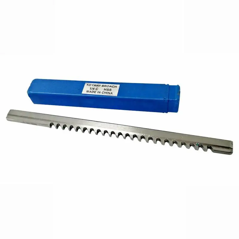 1/4 C Push-Type Keyway Broach Inch Size HSS Broach Cutting Cutter CNC Machine Tool New knife