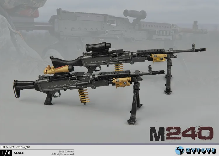 Кукла в масштабе 1/6 аксессуар для куклы M240L или M240B пластиковая модель пулемета 12