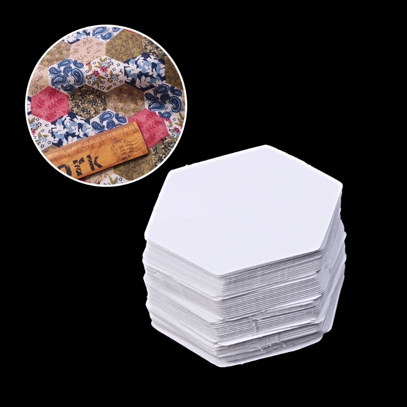 Nowy papier 100 szt. Białe szablony sześciokątne do patchworku szycie pikowania papieru Craft sześć rozmiarów Nowy papier 100 szt. Białe szablony sześciokątne do patchworku szycie pikowania papieru Craft sześć rozmiarów