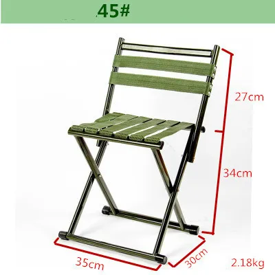 Уличный складной стул многофункциональный портативный утолщенный задний стул для рыбалки складной стул для путешествий на открытом воздухе обеденный стул - Цвет: O