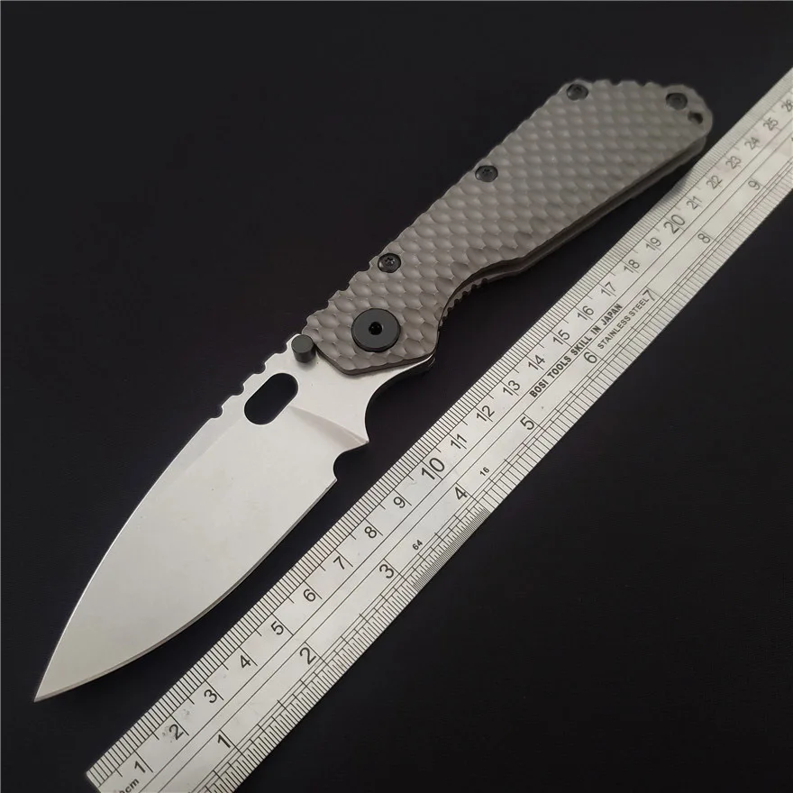 

Gryan Store SMFD2 Folding Knives D2 Blade TC4 Handle Outdoor Tactical Camping Survival Pocket Knife Utility EDC Tools